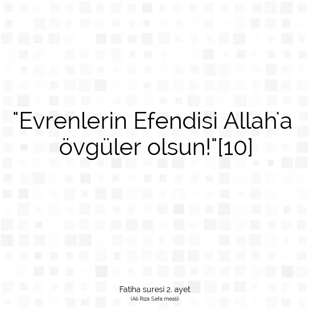 Ayetbul | Kuran Mealleri | Quran | Fatiha suresi 2. ayet