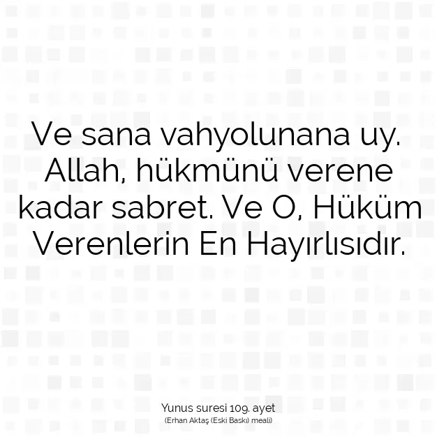 Ayetbul | Kuran Mealleri | Quran | Yunus suresi 109. ayet