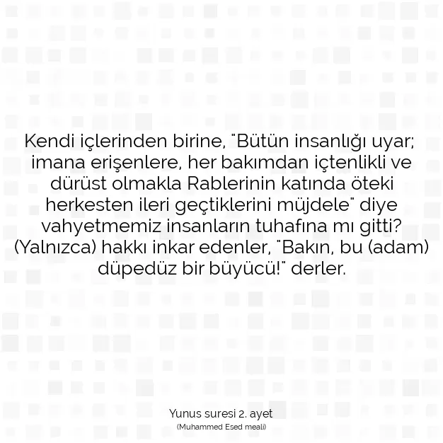 Ayetbul | Kuran Mealleri | Quran | Yunus suresi 2. ayet