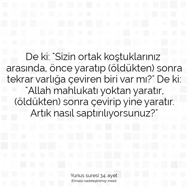 Ayetbul | Kuran Mealleri | Quran | Yunus suresi 34. ayet