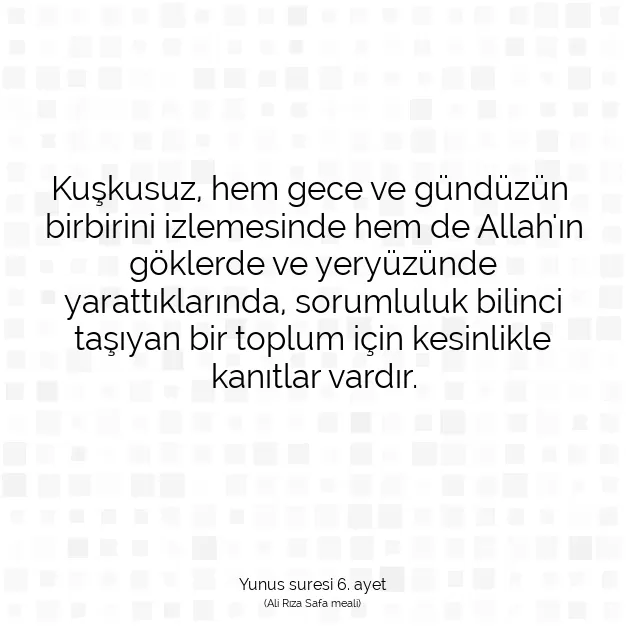 Ayetbul | Kuran Mealleri | Quran | Yunus suresi 6. ayet