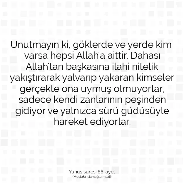 Ayetbul | Kuran Mealleri | Quran | Yunus suresi 66. ayet