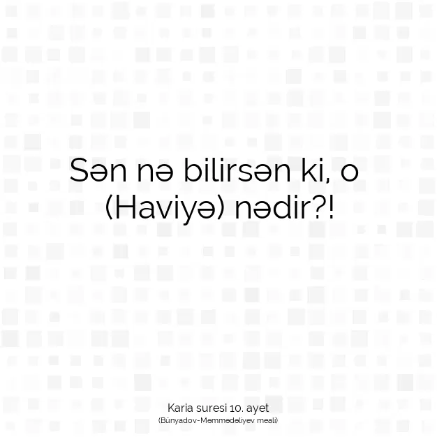 Ayetbul | Kuran Mealleri | Quran | Karia suresi 10. ayet