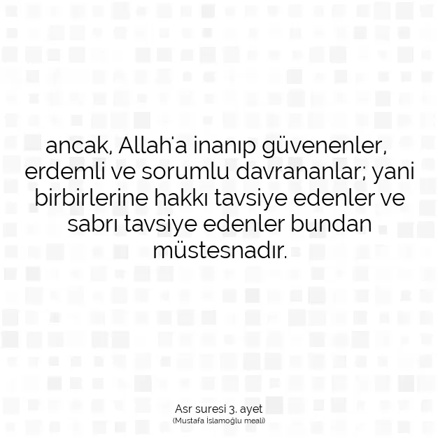 Ayetbul | Kuran Mealleri | Quran | Asr suresi 3. ayet