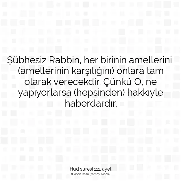 Ayetbul | Kuran Mealleri | Quran | Hud suresi 111. ayet