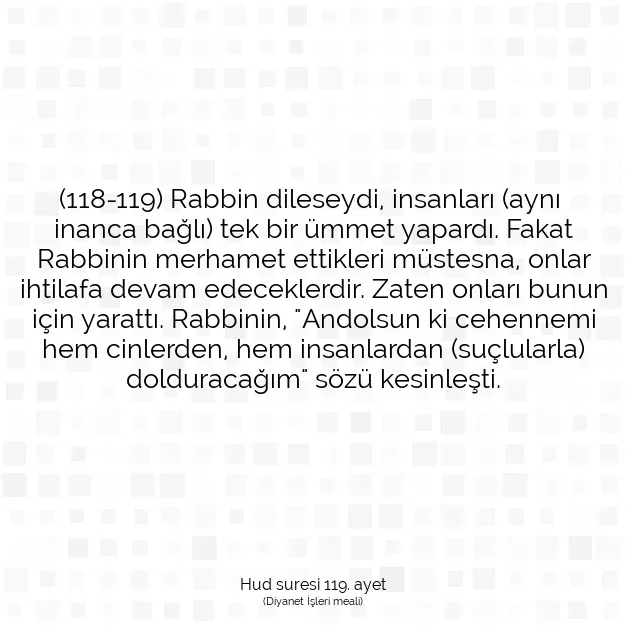 Ayetbul | Kuran Mealleri | Quran | Hud suresi 119. ayet