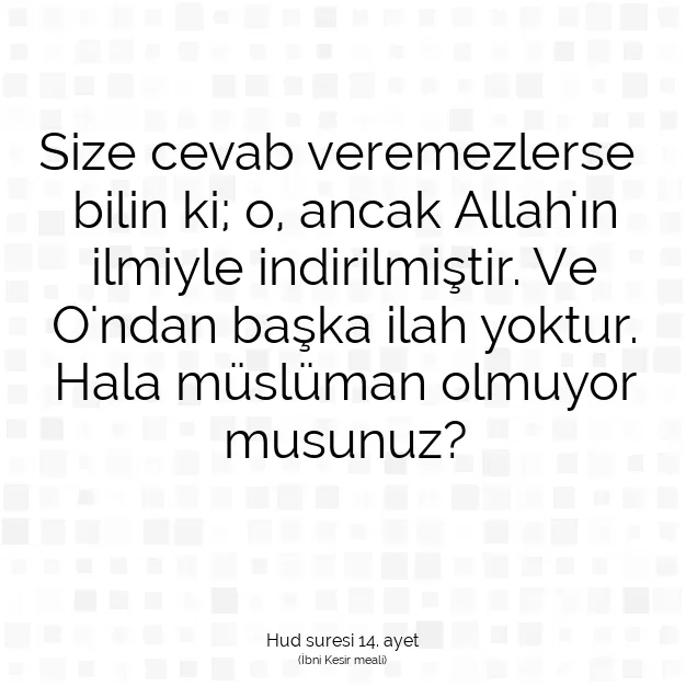 Ayetbul | Kuran Mealleri | Quran | Hud suresi 14. ayet