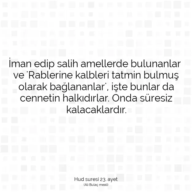 Ayetbul | Kuran Mealleri | Quran | Hud suresi 23. ayet