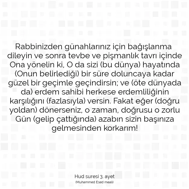 Ayetbul | Kuran Mealleri | Quran | Hud suresi 3. ayet