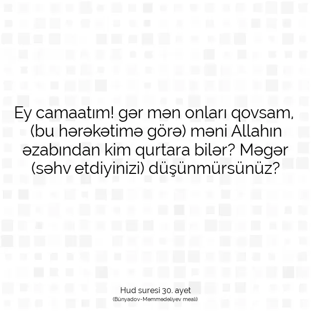 Ayetbul | Kuran Mealleri | Quran | Hud suresi 30. ayet