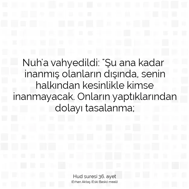 Ayetbul | Kuran Mealleri | Quran | Hud suresi 36. ayet