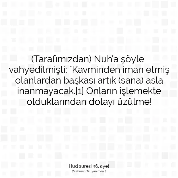 Ayetbul | Kuran Mealleri | Quran | Hud suresi 36. ayet