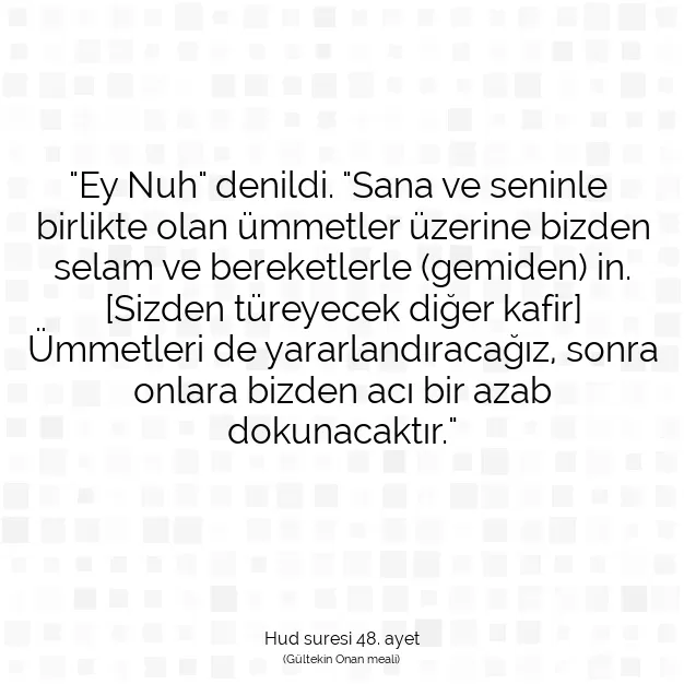 Ayetbul | Kuran Mealleri | Quran | Hud suresi 48. ayet