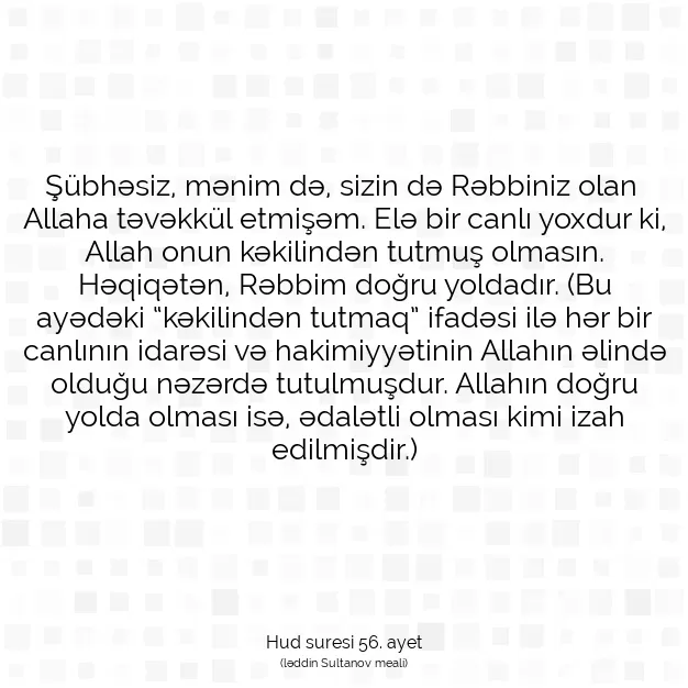 Ayetbul | Kuran Mealleri | Quran | Hud suresi 56. ayet