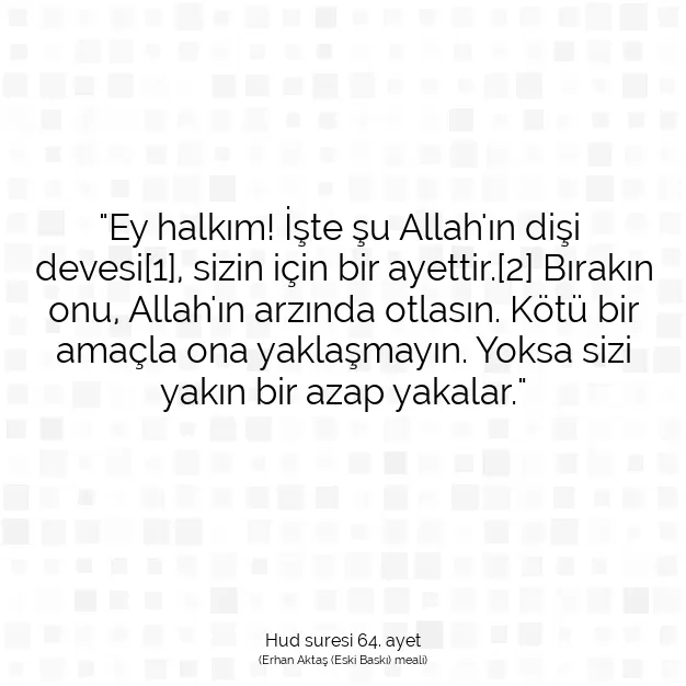 Ayetbul | Kuran Mealleri | Quran | Hud suresi 64. ayet