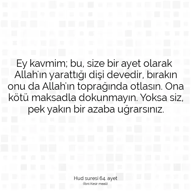 Ayetbul | Kuran Mealleri | Quran | Hud suresi 64. ayet