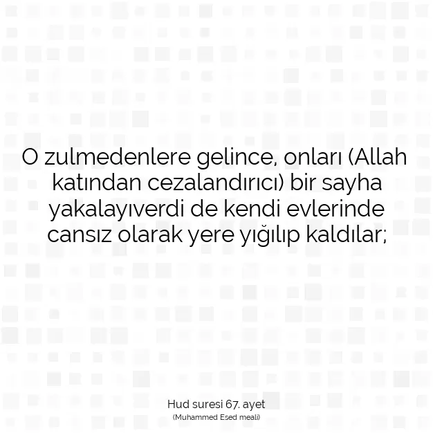 Ayetbul | Kuran Mealleri | Quran | Hud suresi 67. ayet