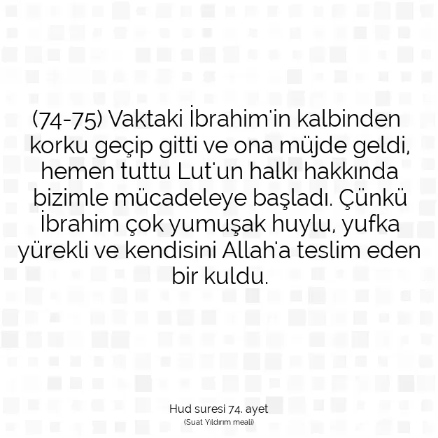 Ayetbul | Kuran Mealleri | Quran | Hud suresi 74. ayet