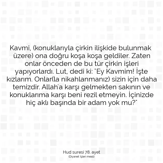 Ayetbul | Kuran Mealleri | Quran | Hud suresi 78. ayet