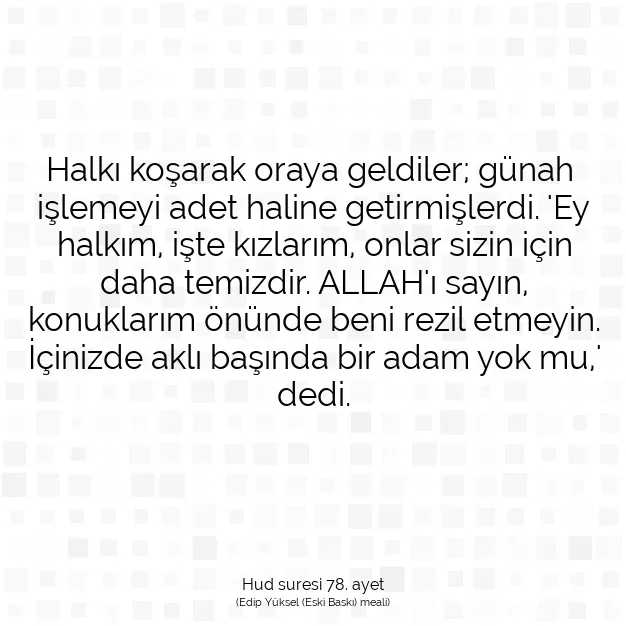 Ayetbul | Kuran Mealleri | Quran | Hud suresi 78. ayet