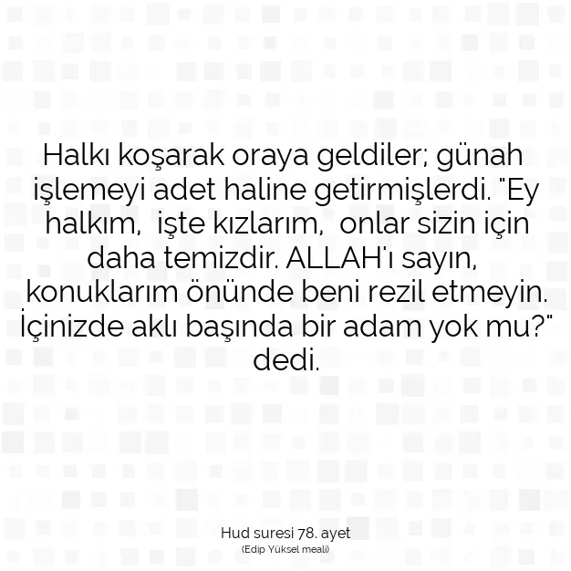 Ayetbul | Kuran Mealleri | Quran | Hud suresi 78. ayet