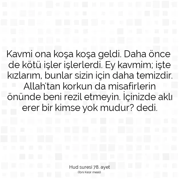 Ayetbul | Kuran Mealleri | Quran | Hud suresi 78. ayet