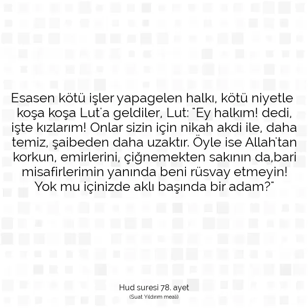 Ayetbul | Kuran Mealleri | Quran | Hud suresi 78. ayet