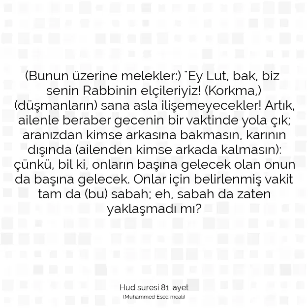 Ayetbul | Kuran Mealleri | Quran | Hud suresi 81. ayet