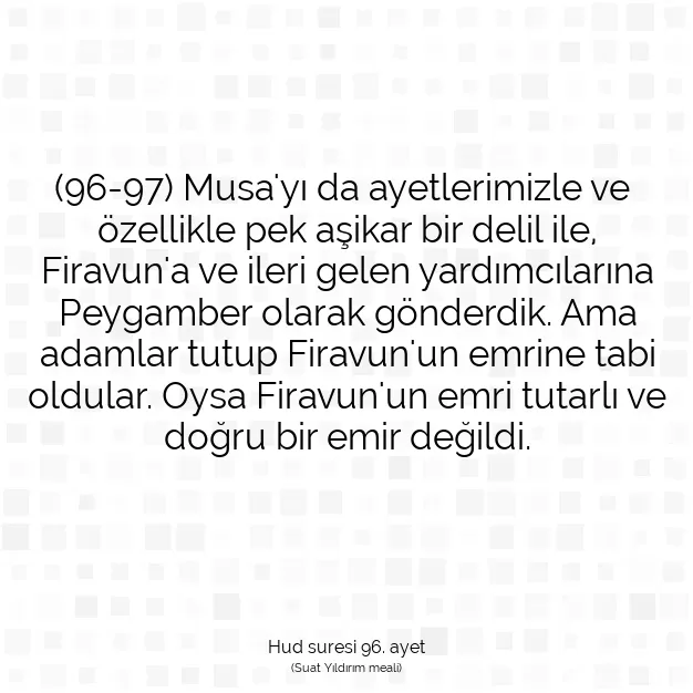 Ayetbul | Kuran Mealleri | Quran | Hud suresi 96. ayet