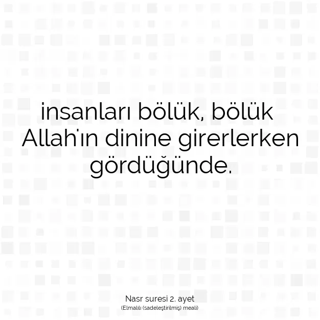 Ayetbul | Kuran Mealleri | Quran | Nasr suresi 2. ayet