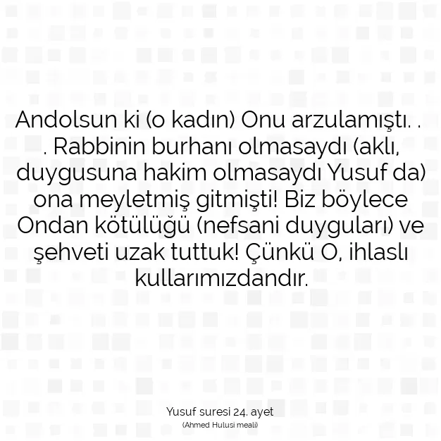 Ayetbul | Kuran Mealleri | Quran | Yusuf suresi 24. ayet