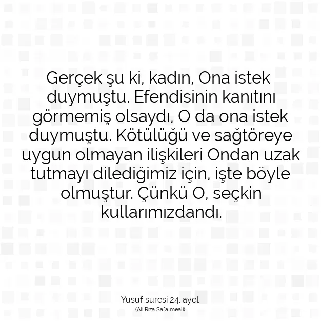 Ayetbul | Kuran Mealleri | Quran | Yusuf suresi 24. ayet