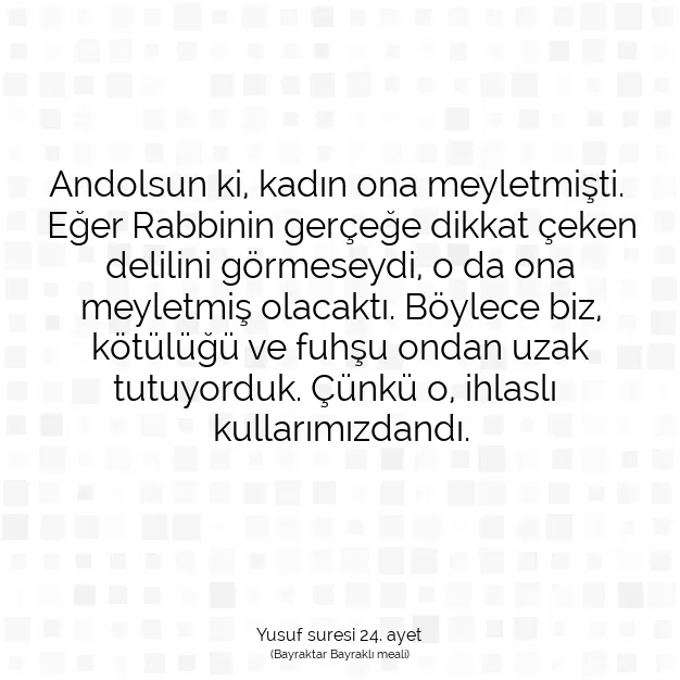 Ayetbul | Kuran Mealleri | Quran | Yusuf suresi 24. ayet