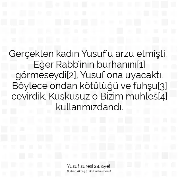 Ayetbul | Kuran Mealleri | Quran | Yusuf suresi 24. ayet