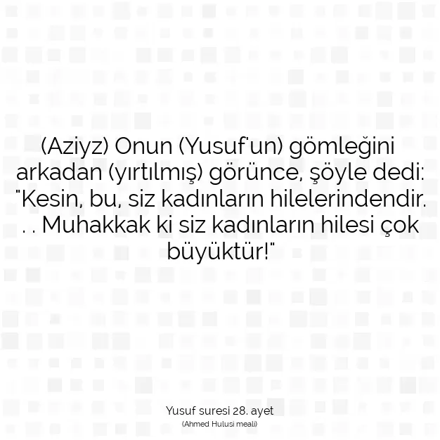 Ayetbul | Kuran Mealleri | Quran | Yusuf suresi 28. ayet