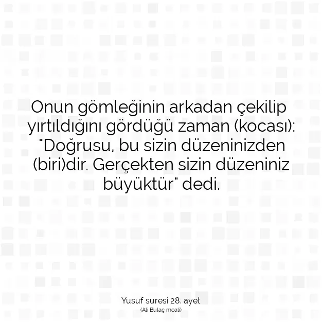 Ayetbul | Kuran Mealleri | Quran | Yusuf suresi 28. ayet