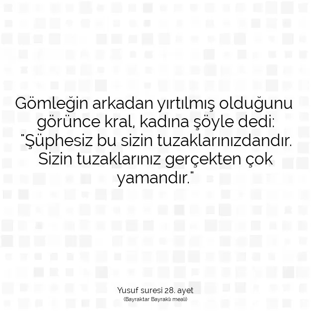 Ayetbul | Kuran Mealleri | Quran | Yusuf suresi 28. ayet