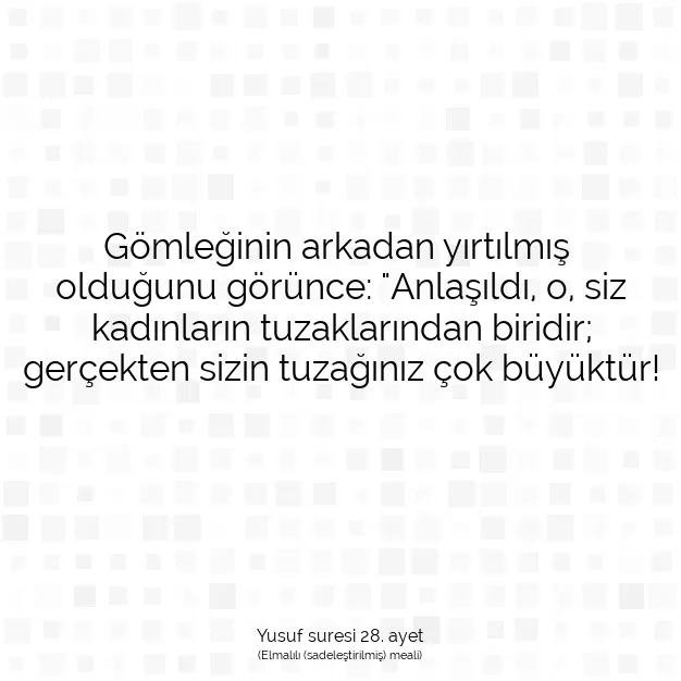 Ayetbul | Kuran Mealleri | Quran | Yusuf suresi 28. ayet