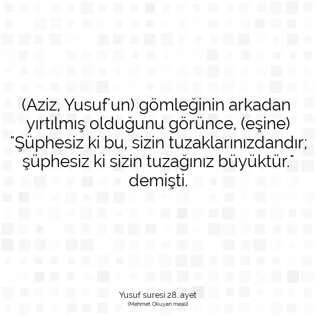 Ayetbul | Kuran Mealleri | Quran | Yusuf suresi 28. ayet