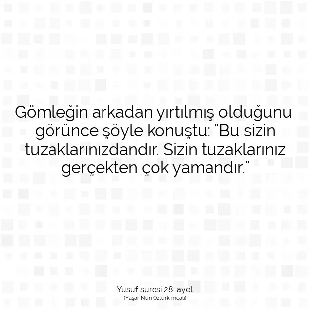 Ayetbul | Kuran Mealleri | Quran | Yusuf suresi 28. ayet