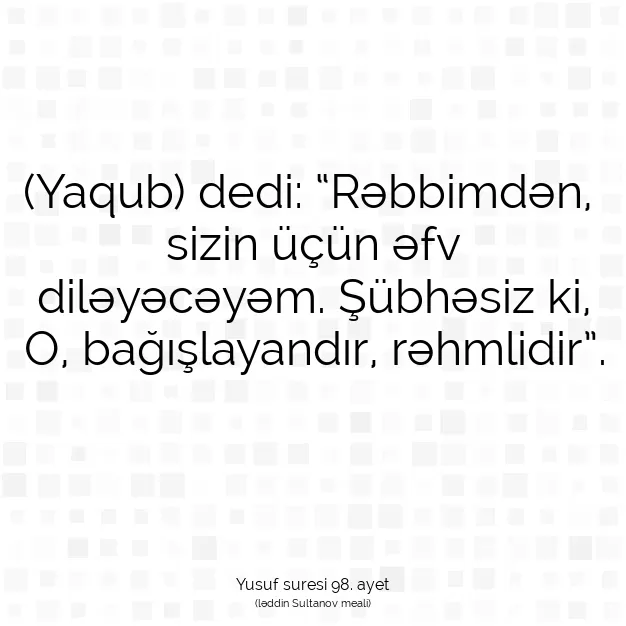 Ayetbul | Kuran Mealleri | Quran | Yusuf suresi 98. ayet