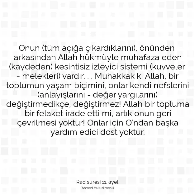 Ayetbul | Kuran Mealleri | Quran | Rad suresi 11. ayet