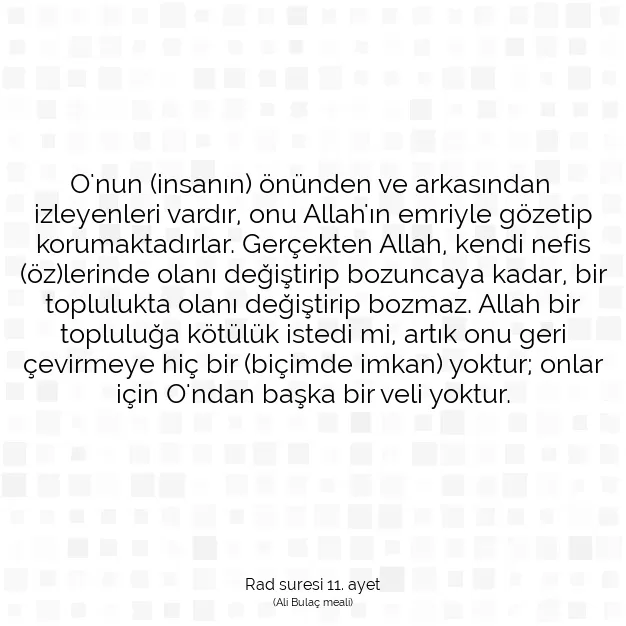 Ayetbul | Kuran Mealleri | Quran | Rad suresi 11. ayet