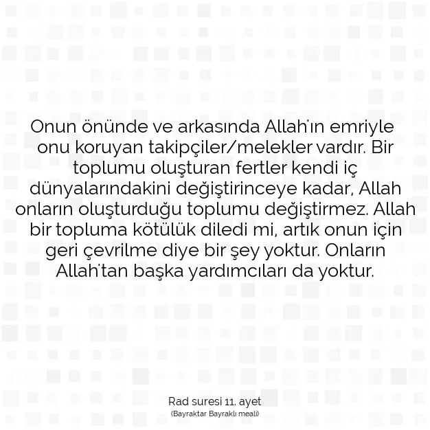 Ayetbul | Kuran Mealleri | Quran | Rad suresi 11. ayet