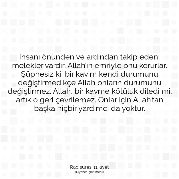 Ayetbul | Kuran Mealleri | Quran | Rad suresi 11. ayet