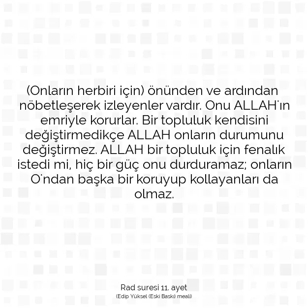 Ayetbul | Kuran Mealleri | Quran | Rad suresi 11. ayet