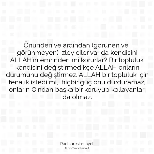 Ayetbul | Kuran Mealleri | Quran | Rad suresi 11. ayet