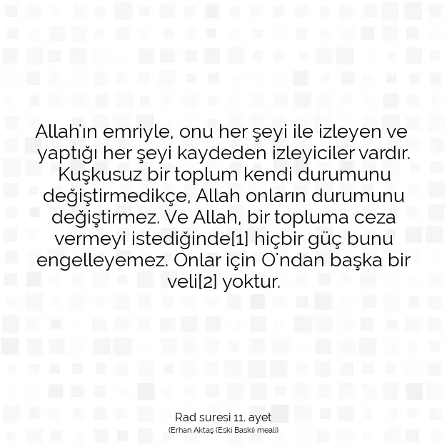 Ayetbul | Kuran Mealleri | Quran | Rad suresi 11. ayet