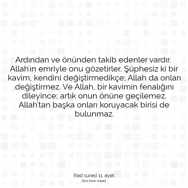 Ayetbul | Kuran Mealleri | Quran | Rad suresi 11. ayet