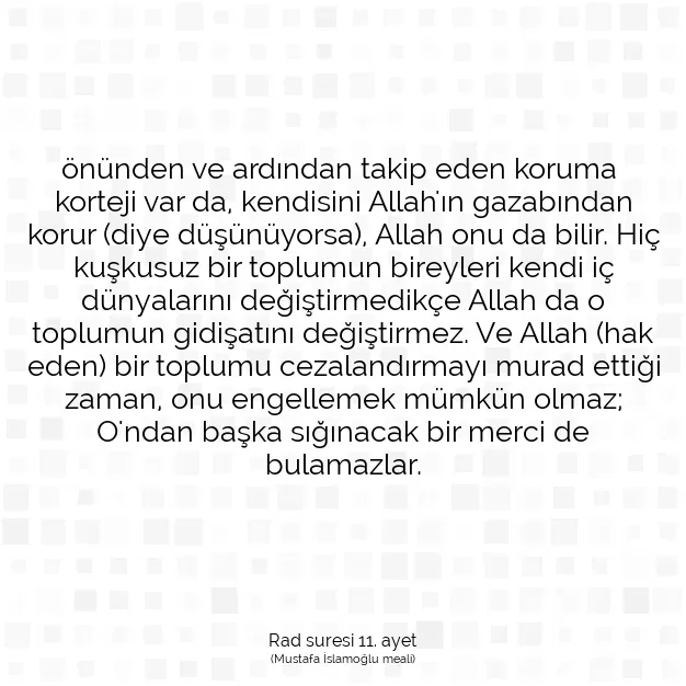 Ayetbul | Kuran Mealleri | Quran | Rad suresi 11. ayet